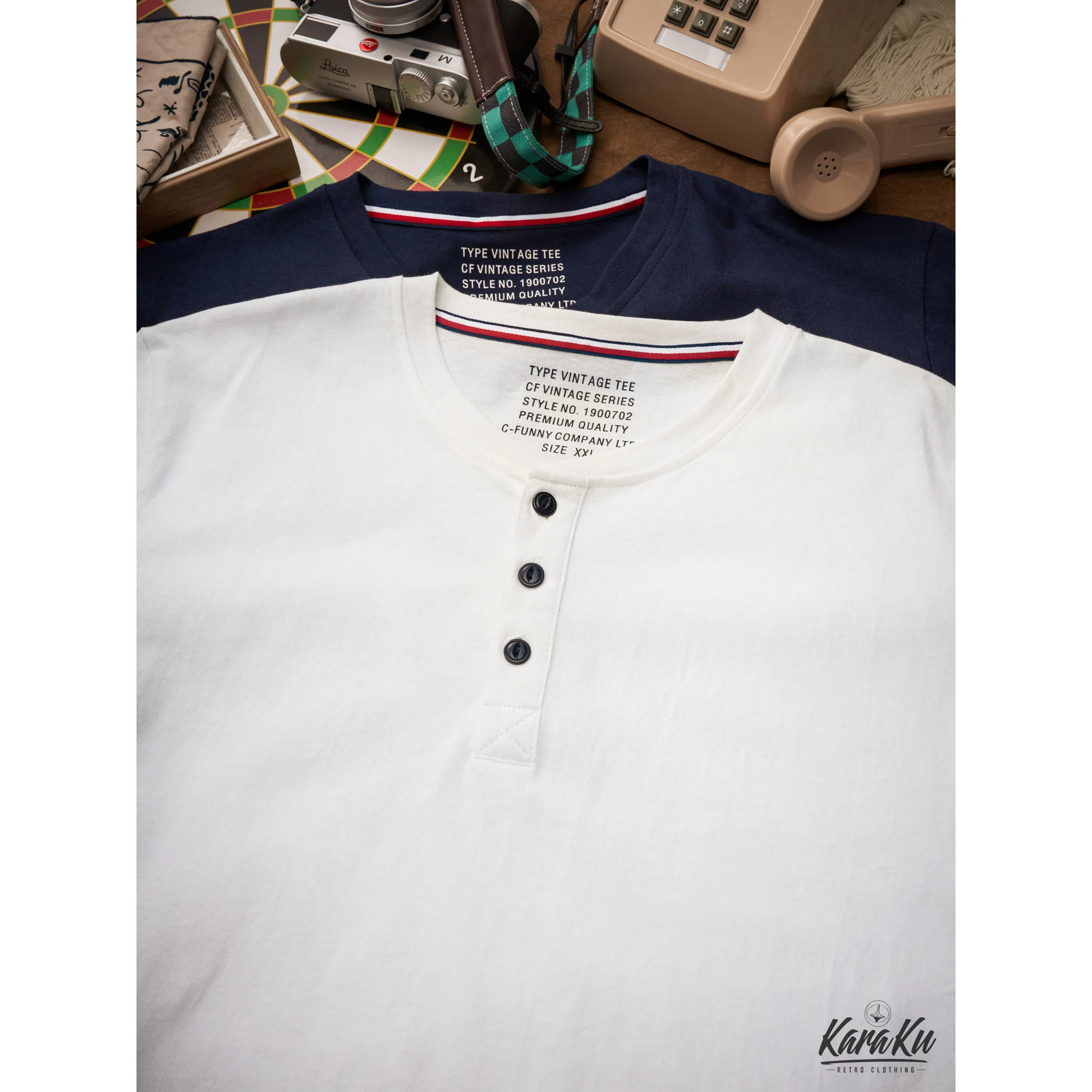 220gヘビーウェイト コットンヘンリーTシャツ - Image 6