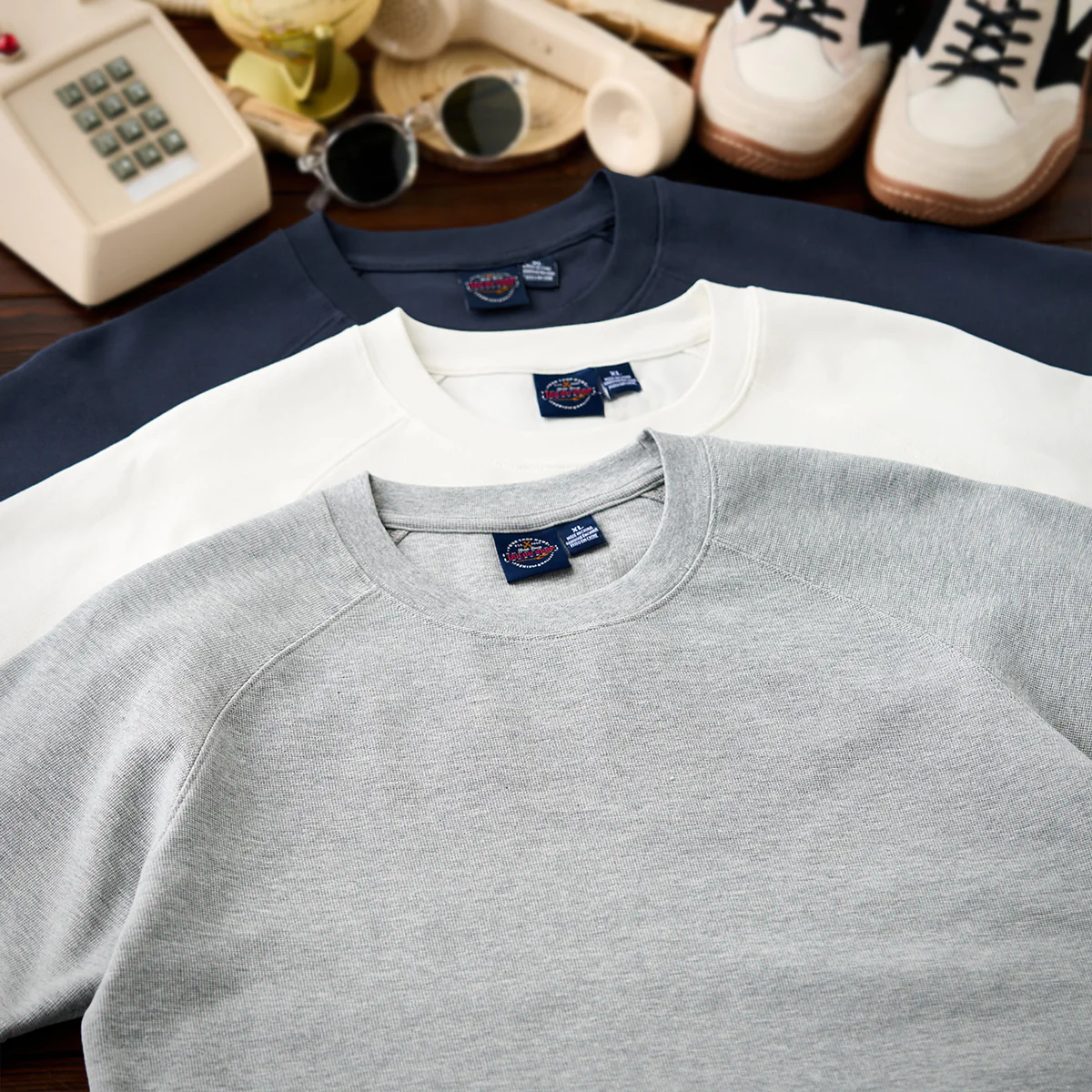 260ｇヘビーウェイト　ワッフルラグランスリーブTシャツ - Image 6