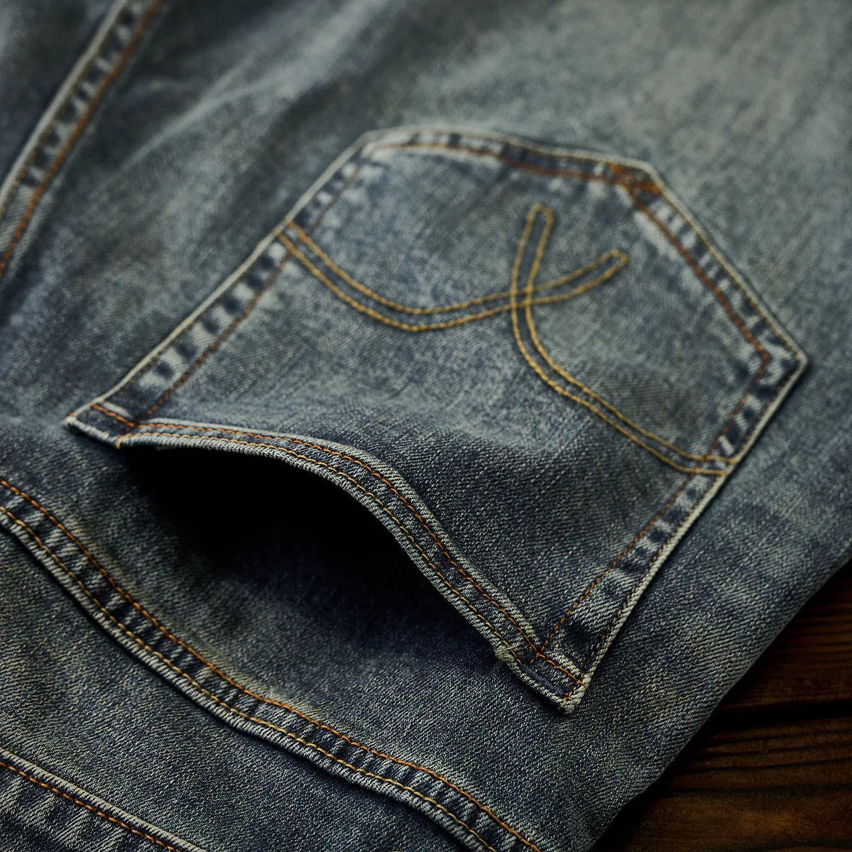 1970s　ウィスカー加工 ユーズド感デニムパンツ - Image 13