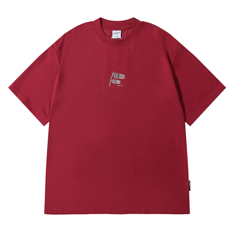鯉のぼりプリント入り　四色展開クルーネック半袖tee - Image 4