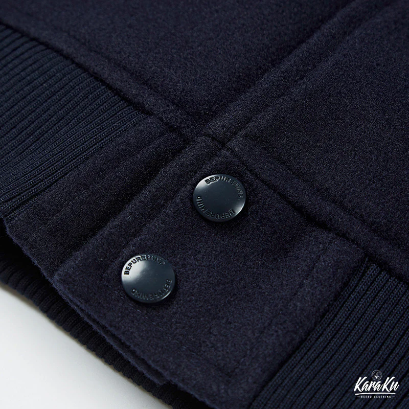 エルボーパッチ 「B」刺繡入りスタジャン - Image 9