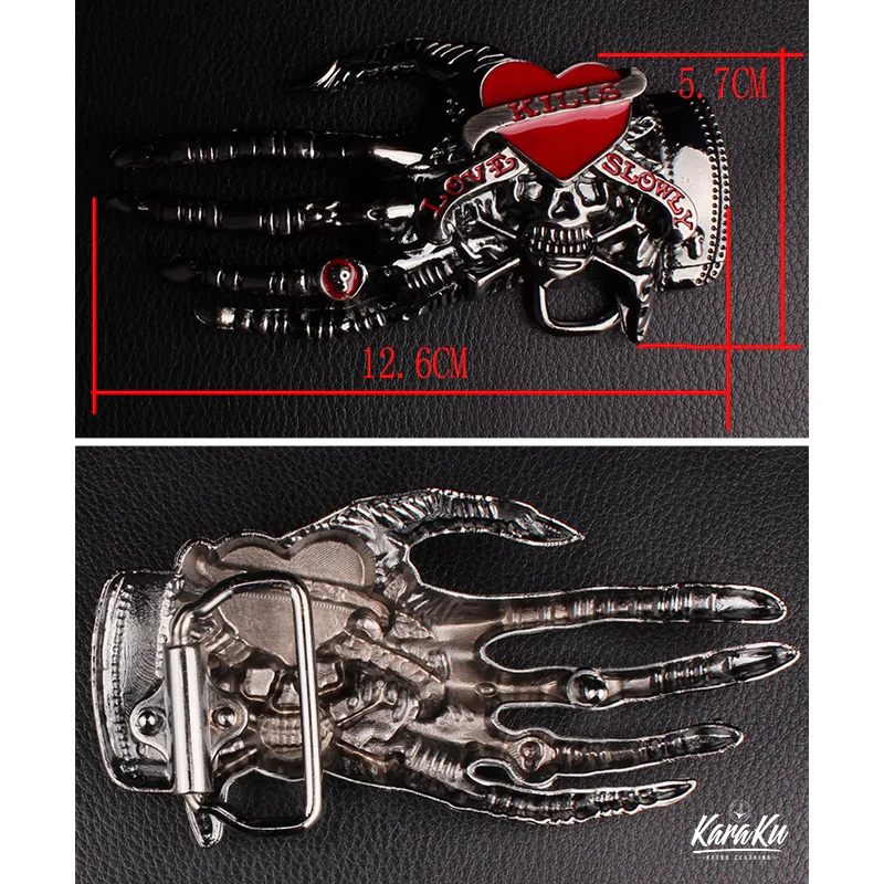 4タイプ選べる スカルハンド&スカルヘッドバックルベルト - Image 15