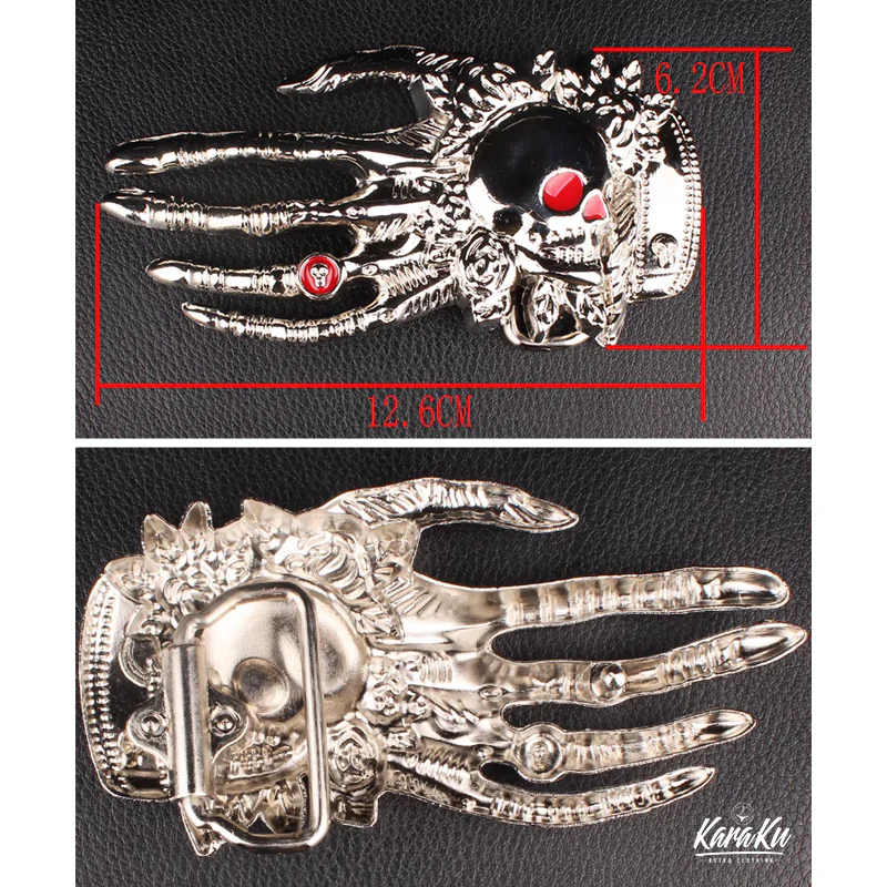 4タイプ選べる スカルハンド&スカルヘッドバックルベルト - Image 17